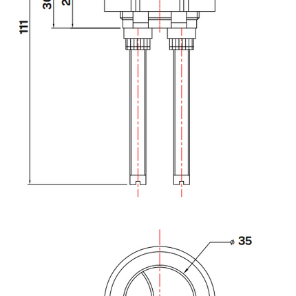 Series 600 Cistern Push Button