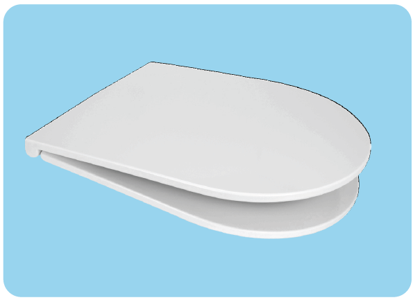 Euroshowers Middle D Slim Soft Close Toilet Seat | Duroplast