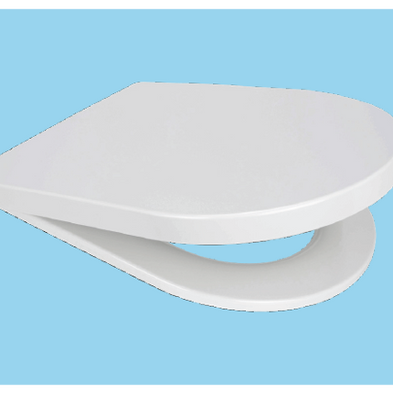 Euroshowers Middle D Style Soft Close Toilet Seat | White | Duroplast
