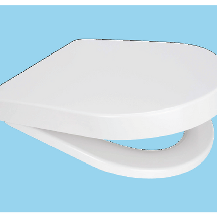 Euroshowers Short D Soft Close Toilet Seat | Duroplast | White