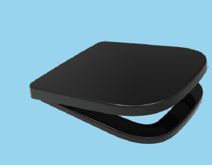 Euroshowers V20 Square D-Shape Soft Close Toilet Seat | 5 Colours | Duroplast