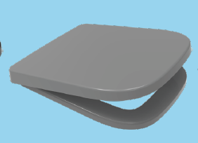 Euroshowers V20 Square D-Shape Soft Close Toilet Seat | 5 Colours | Duroplast