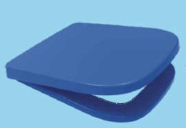 Euroshowers V20 Square D-Shape Soft Close Toilet Seat | 5 Colours | Duroplast