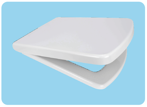 Euroshowers Smiley Square Soft Close Toilet Seat | White | Duroplast