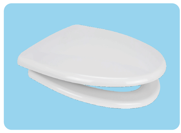 Euroshowers Crealine Soft Close Toilet Seat | Fits RAK Mistral | White
