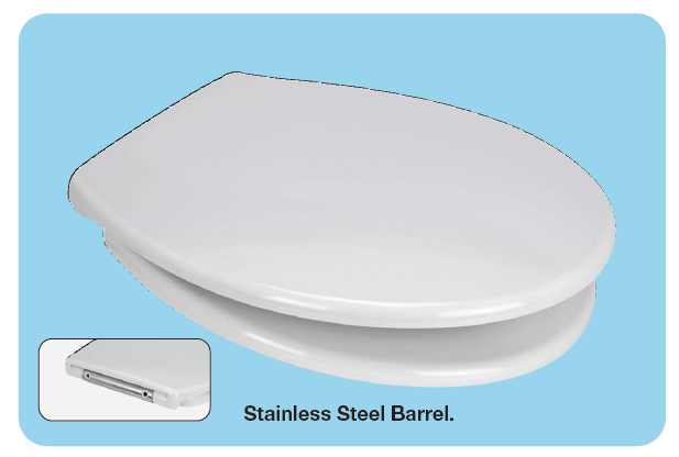 Euroshowers Ettan Soft Close Toilet Seat | White | Duroplast | Standard Shape