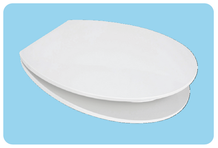 Euroshowers Slimlux Slim Soft Close Toilet Seat | White | Duroplast | Standard Shape
