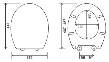 Euroshowers Slimlux Slim Soft Close Toilet Seat | White | Duroplast | Standard Shape