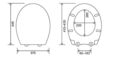 Euroshowers Rainbow Soft Close Universal Toilet Seat | 12 Colour Options | Duroplast