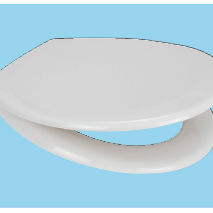 Euroshowers Pearl Toilet Seat | White | Duroplast | Standard Shape | Bottom Fix