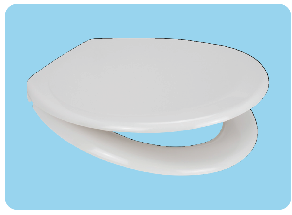 Euroshowers Pearl Toilet Seat | White | Duroplast | Standard Shape | Bottom Fix