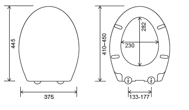 Euroshowers Pearl Toilet Seat | White | Duroplast | Standard Shape | Bottom Fix