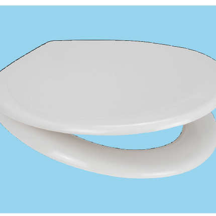 Euroshowers Pearl Toilet Seat | White | Polypropylene | Standard Shape | Bottom Fix