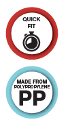 Euroshowers Pearl Toilet Seat | White | Polypropylene | Standard Shape | Bottom Fix