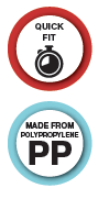 Euroshowers Trade Toilet Seat | White | Polypropylene | Standard Shape | Bottom Fix