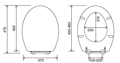 Euroshowers MDF Wood Effect Toilet Seat | 10 Wood Finishes | Top & Bottom Fix