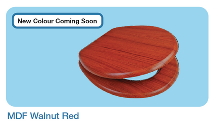 Euroshowers MDF Wood Effect Toilet Seat | 10 Wood Finishes | Top & Bottom Fix