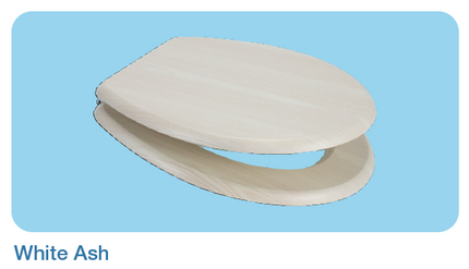 Euroshowers MDF Wood Effect Toilet Seat | 10 Wood Finishes | Top & Bottom Fix