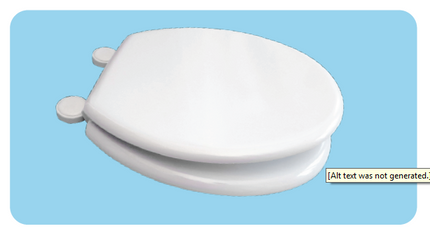 Euroshowers MDF Value Toilet Seat | White | Bottom Fix
