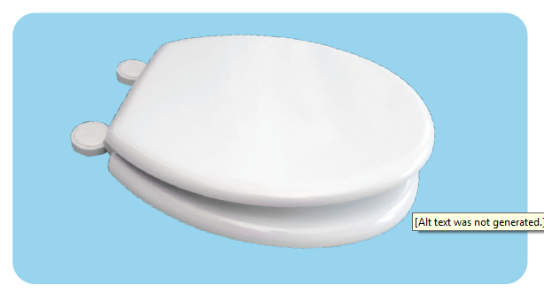 Euroshowers MDF Value Toilet Seat | White | Bottom Fix