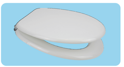 Euroshowers MDF Antibacterial Toilet Seat | Lacquered | Chrome Hinges | Bottom Fix