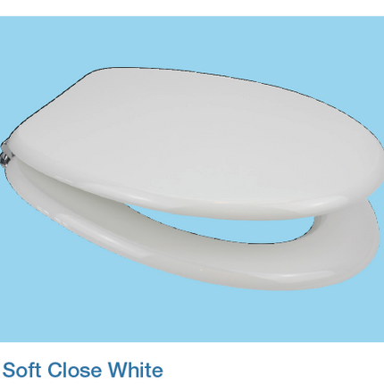 Euroshowers MDF Soft Close Toilet Seat | 4 Finishes | Top & Bottom Fix