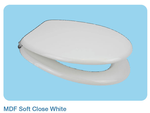 Euroshowers MDF Soft Close Toilet Seat | 4 Finishes | Top & Bottom Fix