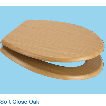 Euroshowers MDF Soft Close Toilet Seat | 4 Finishes | Top & Bottom Fix