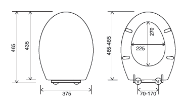 Euroshowers MDF Soft Close Toilet Seat | 4 Finishes | Top & Bottom Fix
