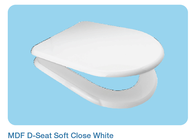 Euroshowers MDF Soft Close Toilet Seat | Quick Release | D-Shape | 4 Finishes