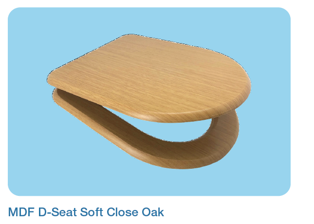 Euroshowers MDF Soft Close Toilet Seat | Quick Release | D-Shape | 4 Finishes