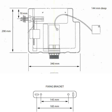Kartell Dual Flush Concealed Cistern with Chrome Push Button - Front & Top Access WRAS