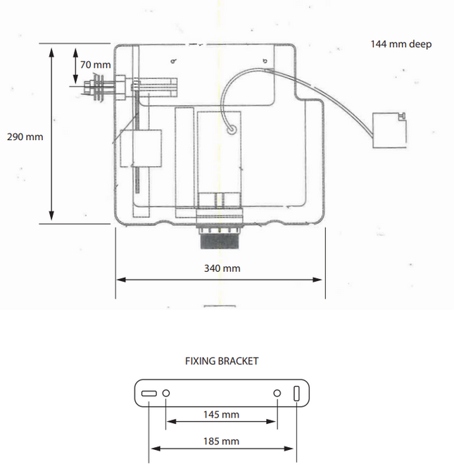 Dual Flush Concealed Cistern Front and Top Access