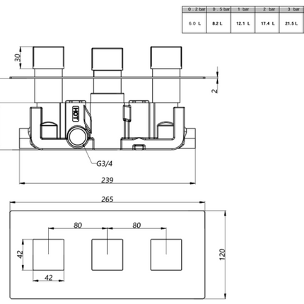 Pure Dual Concealed Shower Set