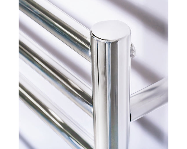 DQ Heating Sienna Polished Stainless Steel Towel Rail Radiator 490mm High