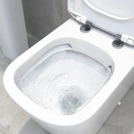 Linden Rimless Close Coupled Fully Shrouded Short Projection WC with Soft Close Seat - White | Lifetime Guarantee