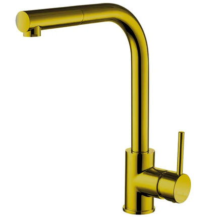 Trisen Era Pull-Out Single Lever Kitchen Mixer Tap | Chrome, Black, Brushed Gold & Nickel