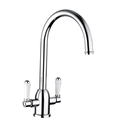 Trisen Jerem Chrome Two Handle Kitchen Mixer Tap | WRAS Approved | Lifetime Guarantee