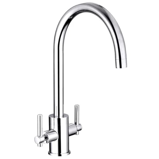 Trisen Avara Chrome Two Handle Kitchen Mixer Tap | Solid Brass | Lifetime Guarantee