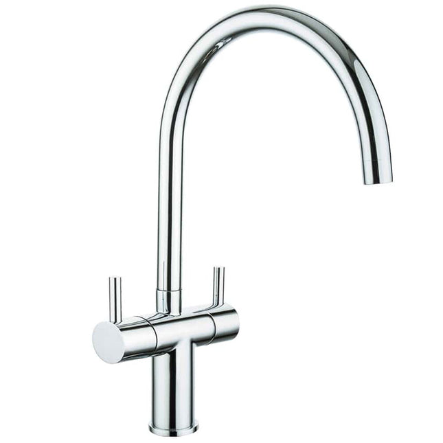 Trisen Phireo Two Handle Kitchen Mixer Chrome - Traditional Kitchen Tap