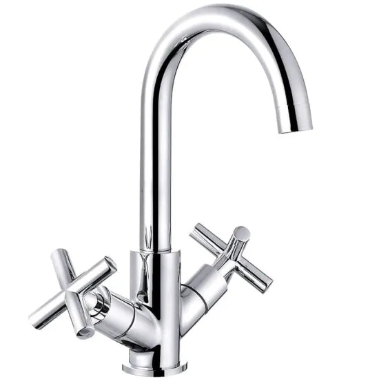 Trisen Prose Chrome Crosshead Kitchen Mixer Tap | WRAS Approved | Lifetime Guarantee