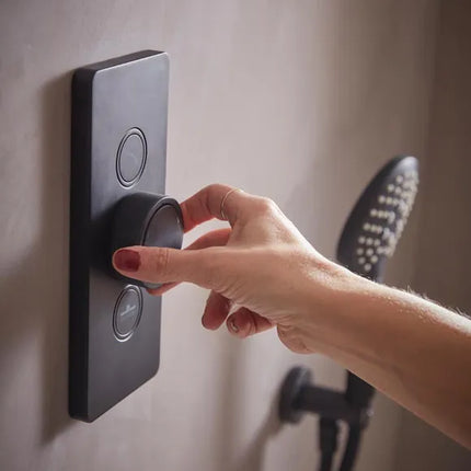 Tavistock Axiom Dual Function Push Button Concealed Thermostatic Shower Valve – Matt Black | 10-Year Guarantee