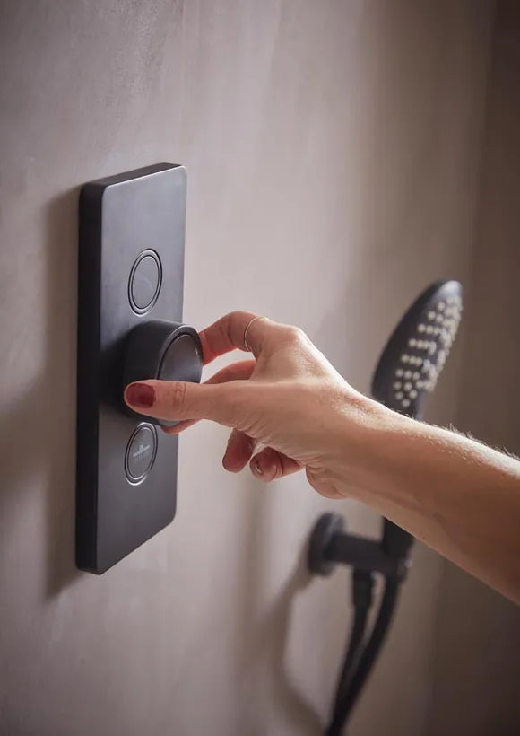 Tavistock Axiom Dual Function Push Button Concealed Thermostatic Shower Valve – Matt Black | 10-Year Guarantee