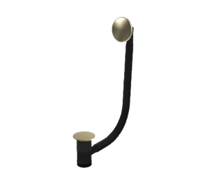 TOP-FIX Bath Waste & Overflow 40mm Pop-Up | Installs from Above | Chrome, Black & Brass Brushed Brass