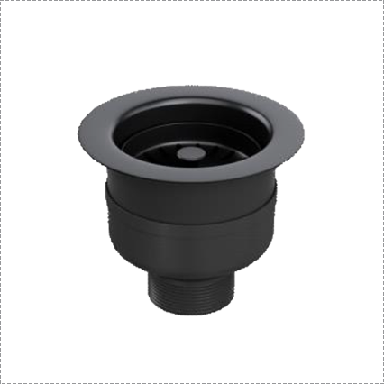 TOP-FIX Kitchen Sink Strainer Waste 90mm | Installs from Above | Chrome, Black & Steel Matt Black