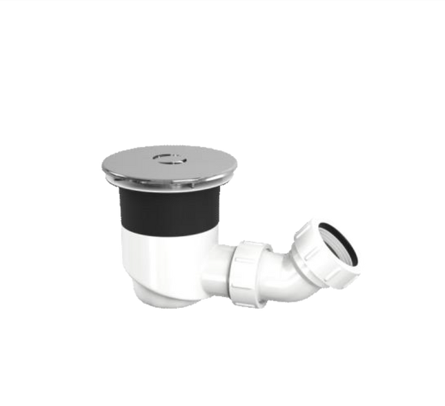 TOP-FIX Shower Tray Waste 90mm Fast-Flow | Installs from Above | Chrome, Black & Brass Chrome