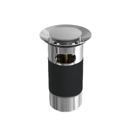 TOP-FIX Slotted Basin Waste Pop-Up 32mm with Overflow | Installs from Above | Chrome, Black & Steel Chrome