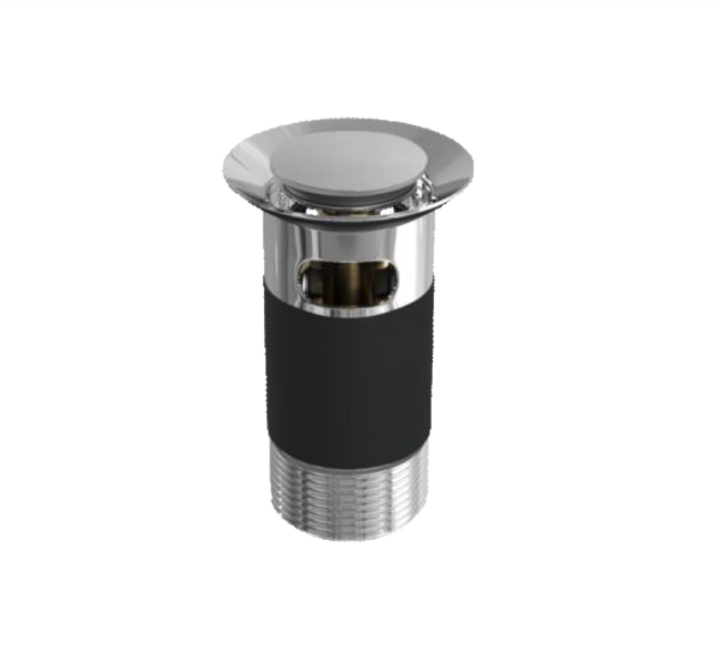 TOP-FIX Slotted Basin Waste Pop-Up 32mm with Overflow | Installs from Above | Chrome, Black & Steel Chrome