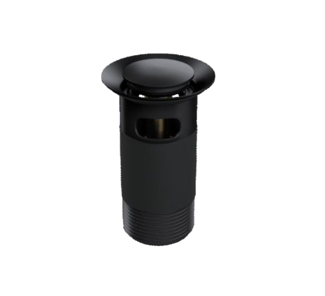 TOP-FIX Slotted Basin Waste Pop-Up 32mm with Overflow | Installs from Above | Chrome, Black & Steel Matt Black
