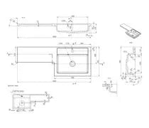 Kansas 1000mm L-Shape Bathroom Furniture Pack - Basin Unit & WC Unit